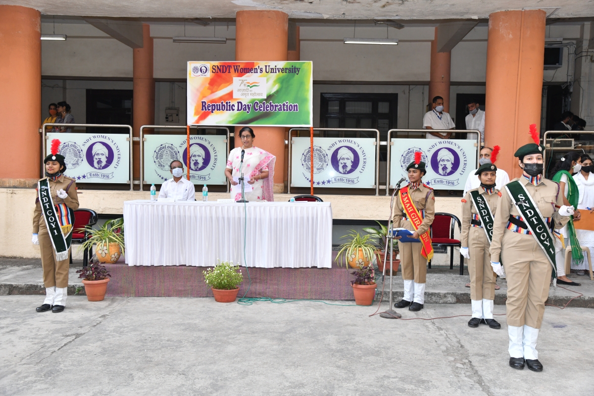 Republic day ceremony Churchgate Campus, SNDTWU