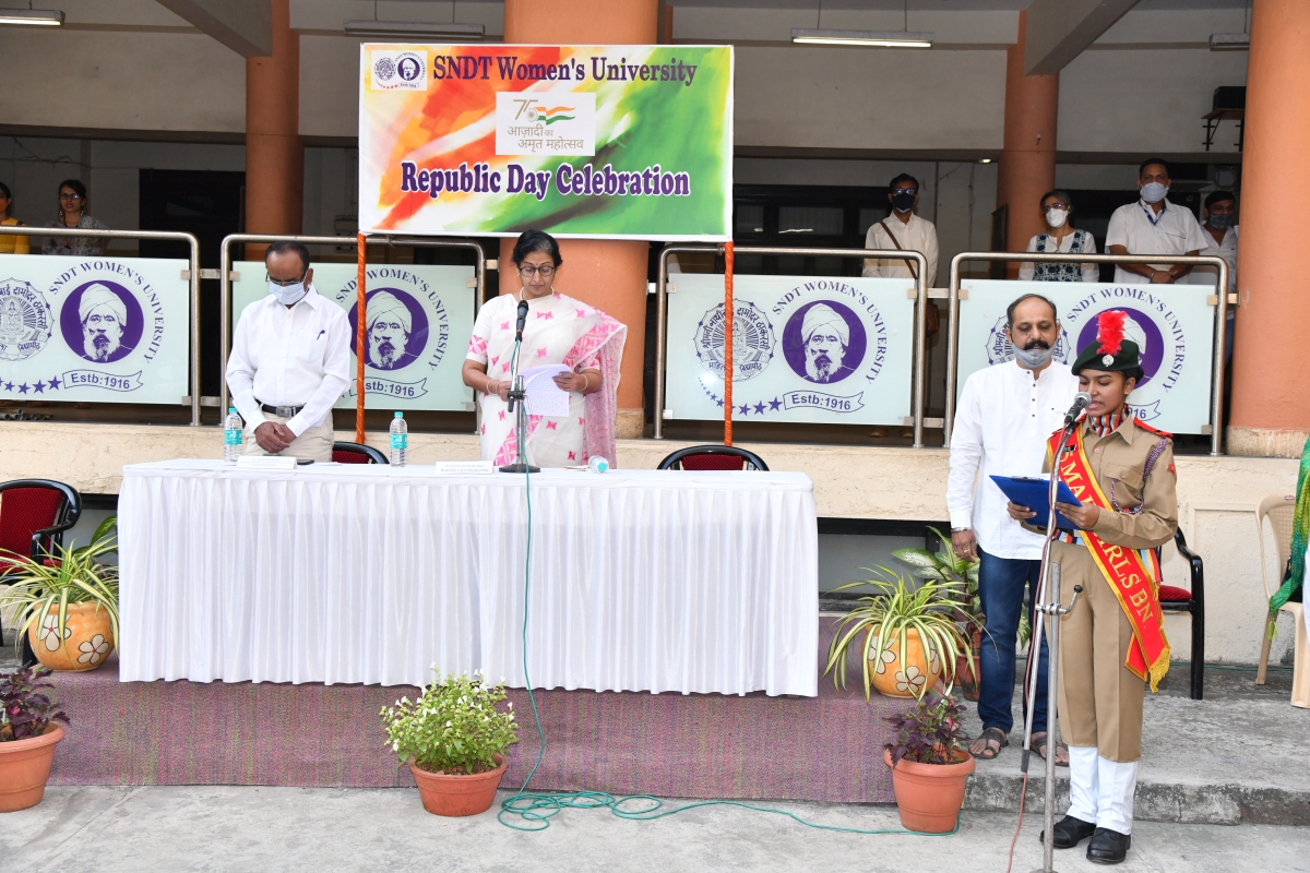 Republic day ceremony Churchgate Campus, SNDTWU