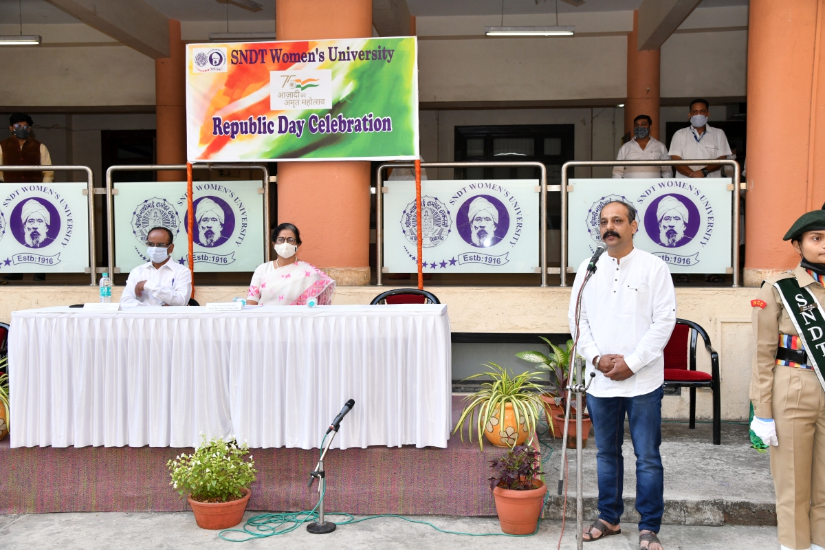 Republic day ceremony Churchgate Campus, SNDTWU