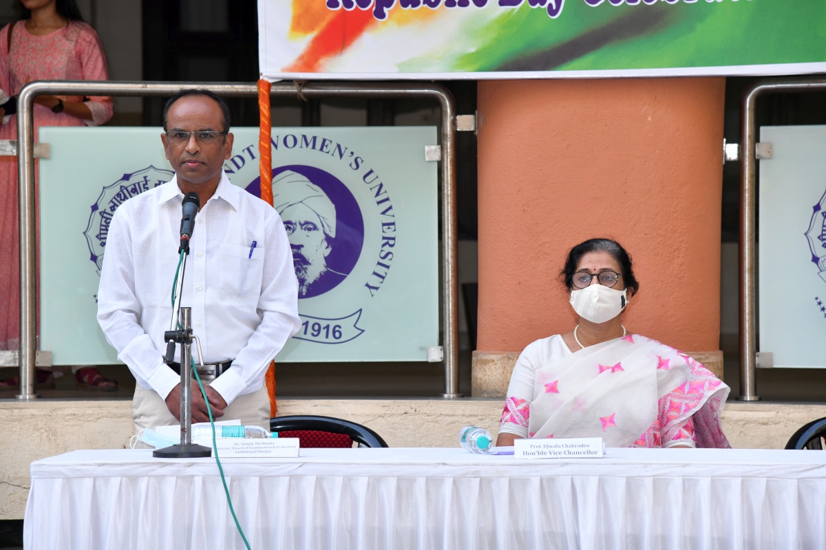 Republic day ceremony Churchgate Campus, SNDTWU