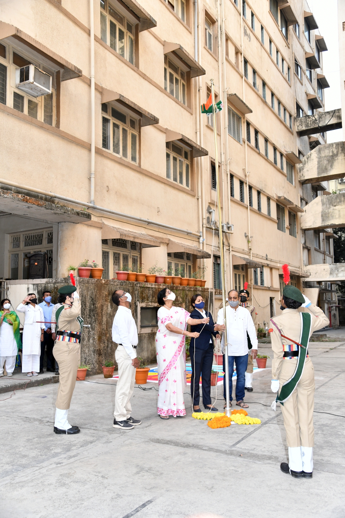 Republic day ceremony Churchgate Campus, SNDTWU