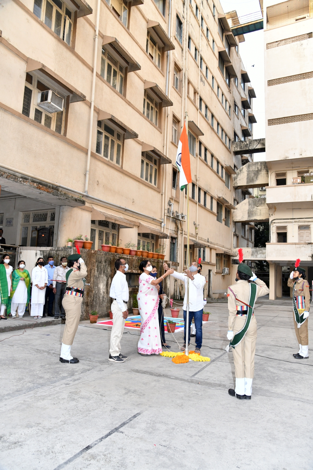 Republic day ceremony Churchgate Campus, SNDTWU