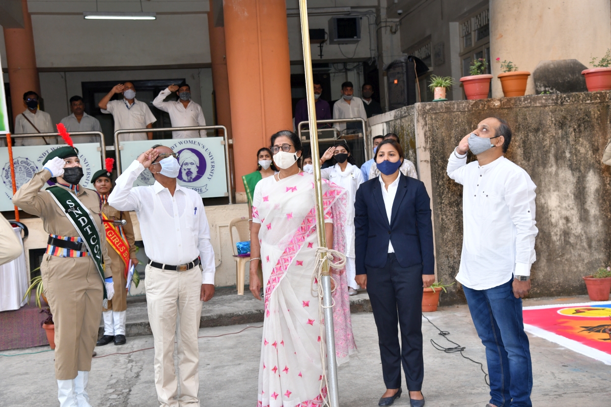 Republic day ceremony Churchgate Campus, SNDTWU